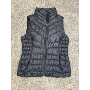 Athleta Goose Down Sleeveless Puffer Vest Women's Size Large Black